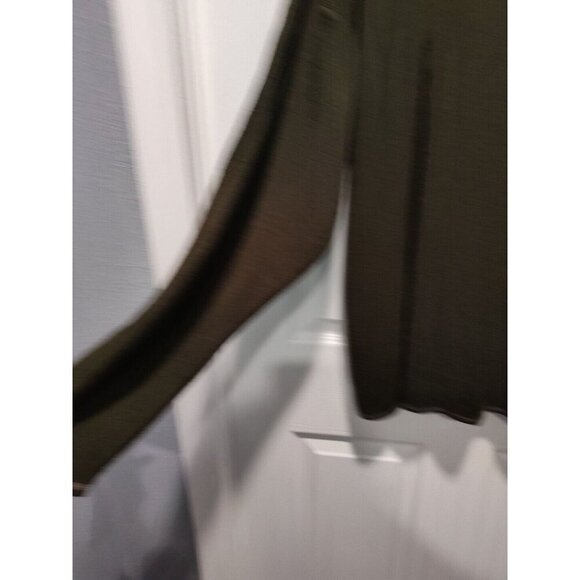 Fiesole Mens Italian Made Dark Olive Green Wool Blend Vneck Sweater Size Large - Picture 8 of 9